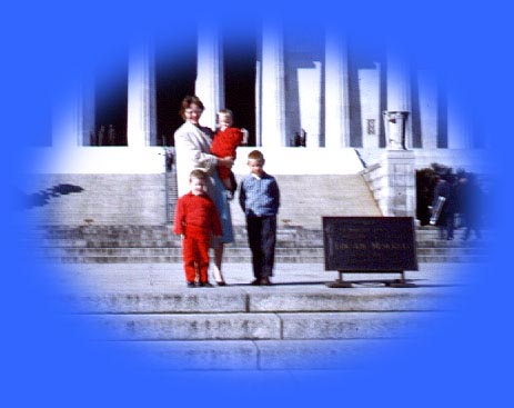 Farmer Family at Jefferson Memorial, 1960