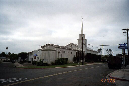 This Church,  off El Cajon Blvd. in La Mesa, Occupies the Location Where PCT Packer's Childhood Home Once Stood