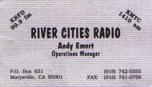 Andy's business card