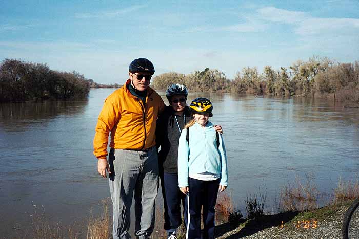 Tiocampo, Tepo, and Munchkin, along the Sacramento River